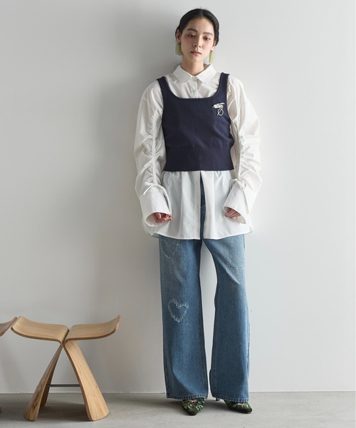 THE YOn(ザヨン)の「ハートダメージデニムパンツ(デニムパンツ・レディース・ブラック/ブルー・S/M)」の17枚目の写真