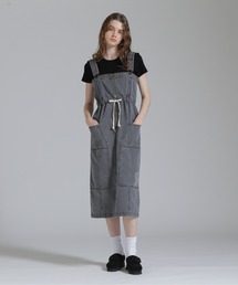 AVIREX | BELT PRINT DENIM JUMPUR SKIRT/ベルトプリントデニムジャンパースカート(デニムスカート)