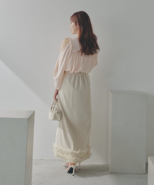 ECREL（エクレール）の「レースヨークドレープスリーブブラウス（シャツ/ブラウス・レディース・ホワイト/ピンク・FREE）」の22枚目の写真