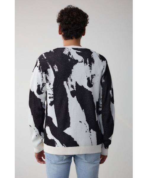 AZUL by moussy(アズールバイマウジー)の「総柄スリムフィットカーディガン(カーディガン/ボレロ・メンズ・ホワイト系その他/ブルー系その他3/ブラック系その他・LARGE/MEDIUM)」の9枚目の写真