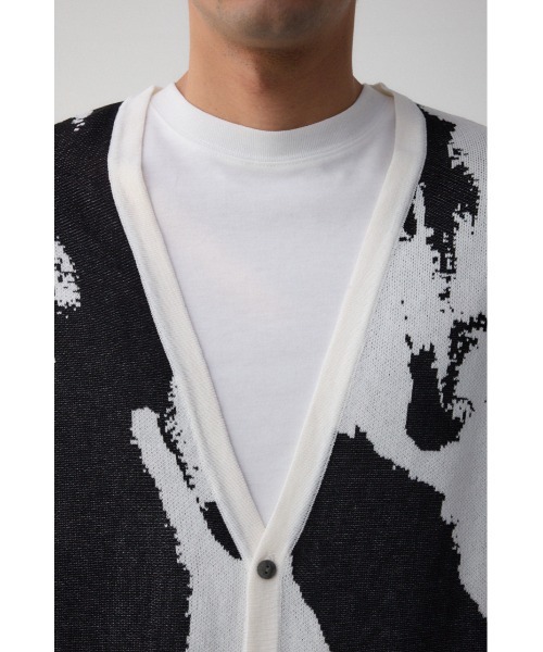 AZUL by moussy(アズールバイマウジー)の「総柄スリムフィットカーディガン(カーディガン/ボレロ・メンズ・ホワイト系その他/ブルー系その他3/ブラック系その他・LARGE/MEDIUM)」の10枚目の写真