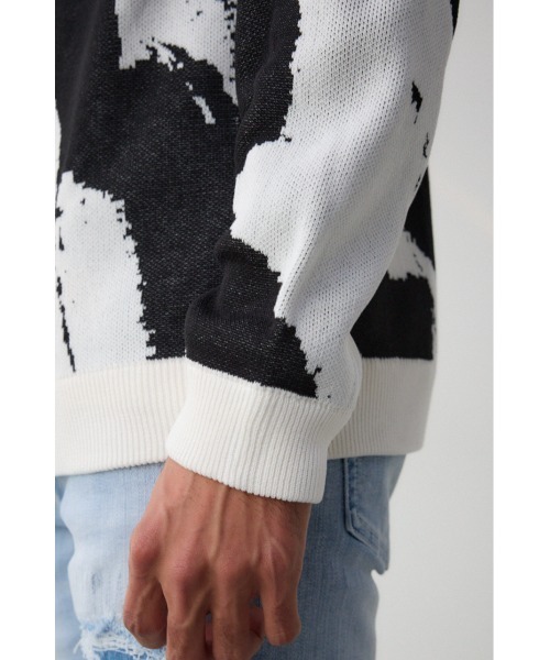 AZUL by moussy(アズールバイマウジー)の「総柄スリムフィットカーディガン(カーディガン/ボレロ・メンズ・ホワイト系その他/ブルー系その他3/ブラック系その他・LARGE/MEDIUM)」の12枚目の写真