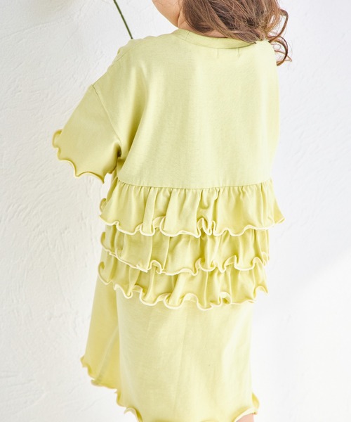 pairmanon（ペアマノン）の「【綿100%】配色メロー バックフリルワンピース（ワンピース・キッズ・グリーン系その他/ベージュ/ピンク・140/150/90/100/110/120/130）」の17枚目の写真