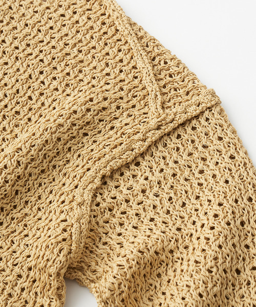 unfil アンフィル / double honeycomb mesh sweater コットン