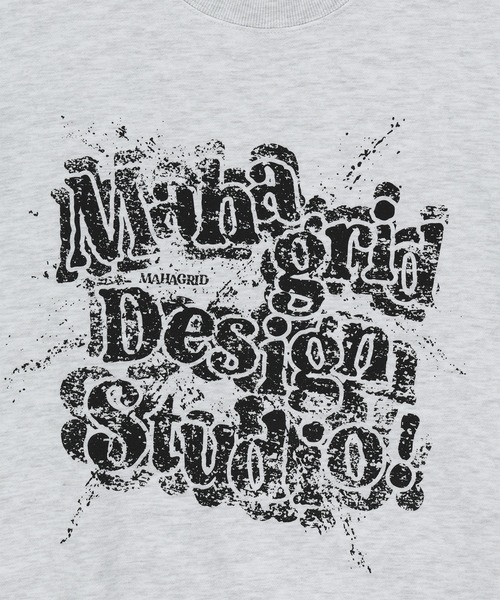 MAHAGRID(マハグリッド)の「『mahagrid/マハグリッド』 SPLATTER SWEATSHIRT/スプラッター スウェットシャツ(スウェット・レディース・ブラック/ライトグレー・M/XL/L)」の7枚目の写真