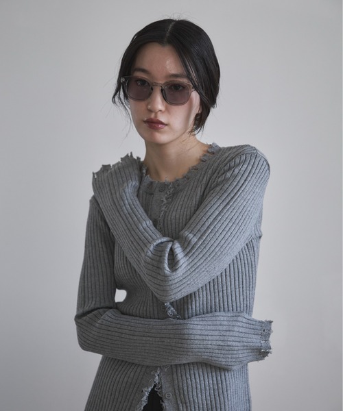 feepur（フェピュール）の「クリアフレームボストンサングラス（サングラス・レディース・グレー・FREE）」の7枚目の写真