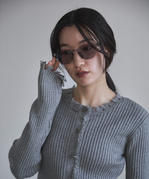 feepur（フェピュール）の「クリアフレームボストンサングラス（サングラス・レディース・グレー・FREE）」の8枚目の写真