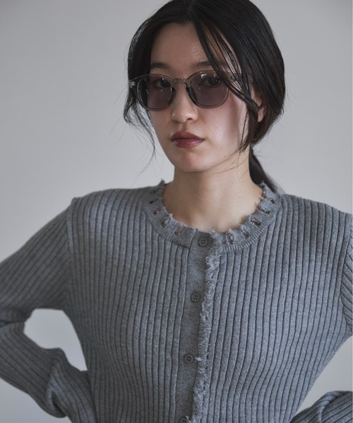 feepur（フェピュール）の「クリアフレームボストンサングラス（サングラス・レディース・グレー・FREE）」の9枚目の写真