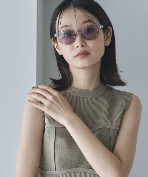 feepur（フェピュール）の「クリアフレームボストンサングラス（サングラス・レディース・グレー・FREE）」の5枚目の写真