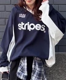 ISOOK | 【ISOOK / アイスー】オーバーサイズゲームシャツ / ルーズ丈 長袖 ブロークコア フットボールTシャツ ユニセックス ZOZOTOWN限定(Tシャツ/カットソー)