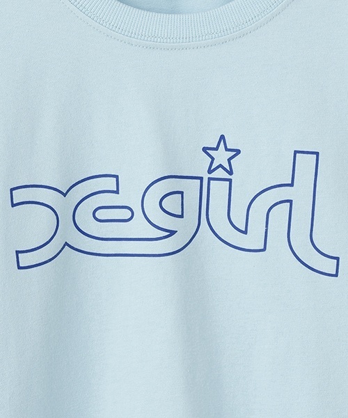 X-girl Stages(エックスガールステージス)の「ミルズロゴ長袖Tシャツ(Tシャツ/カットソー・キッズ・ホワイト/ライトブルー/ブラック・80cm/100cm/110cm/90cm/120cm/130cm/140cm)」の9枚目の写真