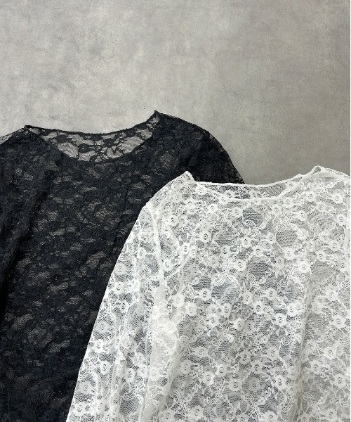 ad thie(アドティエ)の「クルーネック レース カットソー(Tシャツ/カットソー・レディース・オフホワイト/ブラック・FREE)」の20枚目の写真