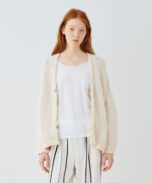 コットンスラブ Vネックカーディガン（カーディガン/ボレロ）｜GALERIE