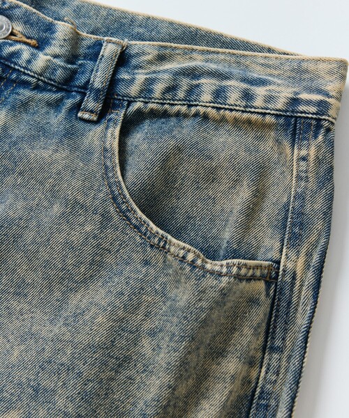FREAK'S STORE（フリークスストア）の「限定展開 MR HEARTS/ミスターハーツ VINTAGE WASH CURVE LINE DENIM（デニムパンツ・メンズ・ブルー/ブラック/サックスブルー/ブラウン・SMALL/MEDIUM/LARGE）」の18枚目の写真