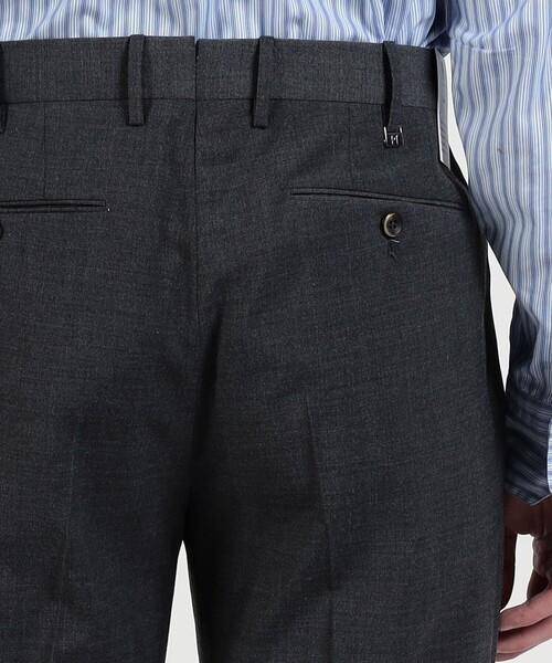 PT TORINO（ピーティートリノ）の「PT TORINO Gentleman Fit ポリエステルウール 1プリーツ スリムスラックス（スラックス・メンズ・キャメル/チャコールグレー/グレー・50/48/44）」の8枚目の写真