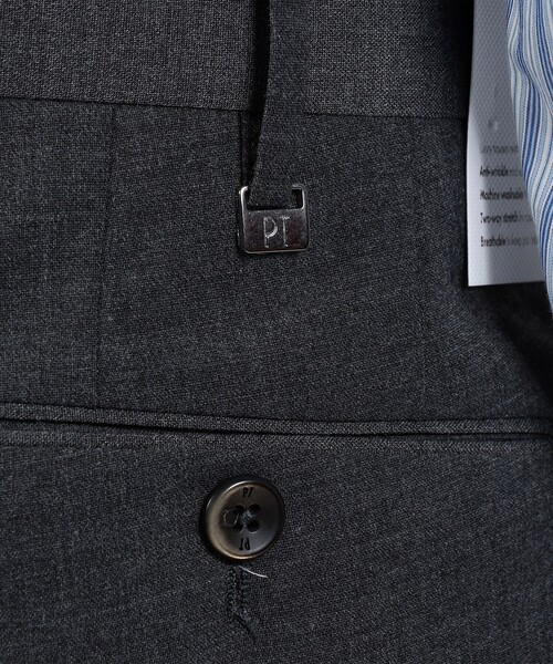 PT TORINO（ピーティートリノ）の「PT TORINO Gentleman Fit ポリエステルウール 1プリーツ スリムスラックス（スラックス・メンズ・キャメル/チャコールグレー/グレー・50/48/44）」の12枚目の写真