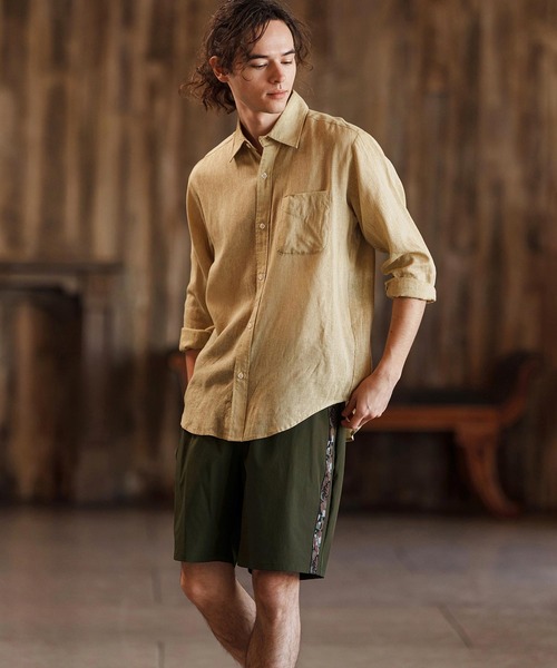 CAMBIO（カンビオ）の「mp13263-Camouflage Line Tape Nylon Short Pants ショートパンツ（その他パンツ・メンズ・カーキ/ブラック/ベージュ・S/M/L）」の8枚目の写真