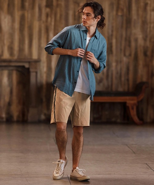 CAMBIO（カンビオ）の「mp13263-Camouflage Line Tape Nylon Short Pants ショートパンツ（その他パンツ・メンズ・カーキ/ブラック/ベージュ・S/M/L）」の17枚目の写真