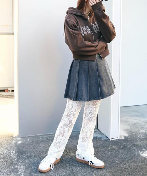 WEGO（ウィゴー）の「WEGO/デニムラッププリーツスカート（デニムスカート・レディース・ブラック系その他/スカイブルー・FREE）」の5枚目の写真