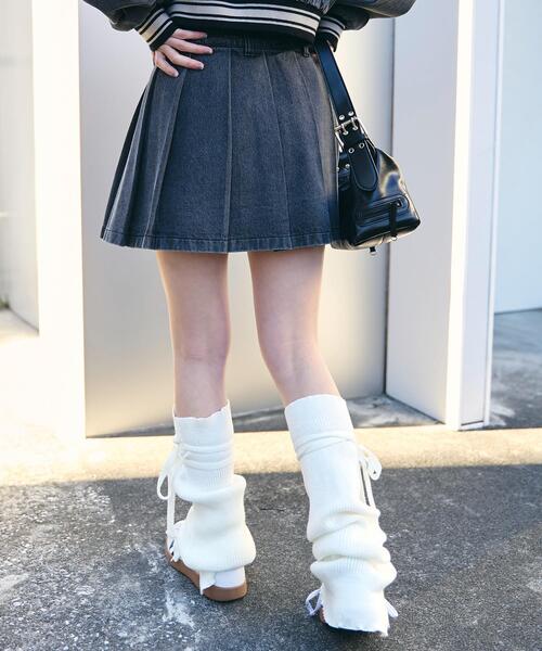 WEGO（ウィゴー）の「WEGO/デニムラッププリーツスカート（デニムスカート・レディース・ブラック系その他/スカイブルー・FREE）」の14枚目の写真