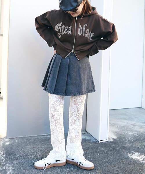 WEGO（ウィゴー）の「WEGO/デニムラッププリーツスカート（デニムスカート・レディース・ブラック系その他/スカイブルー・FREE）」の12枚目の写真