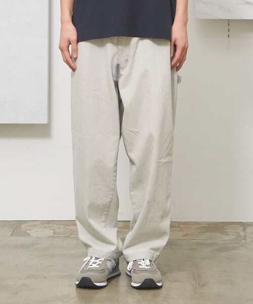 J.PRESS YORK STREET(ジェイプレスヨークストリート)の「【UNISEX】UNIVERSAL OVERALL × YORK STREET ペインターパンツ(デニムパンツ・メンズ・ブルー系1/ダルブルー系/アイボリー系/ネイビー系・SMALL/MEDIUM/LARGE)」の1枚目の写真