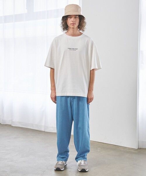 J.PRESS YORK STREET(ジェイプレスヨークストリート)の「【UNISEX】UNIVERSAL OVERALL × YORK STREET ペインターパンツ(デニムパンツ・メンズ・ブルー系1/ダルブルー系/アイボリー系/ネイビー系・SMALL/MEDIUM/LARGE)」の5枚目の写真