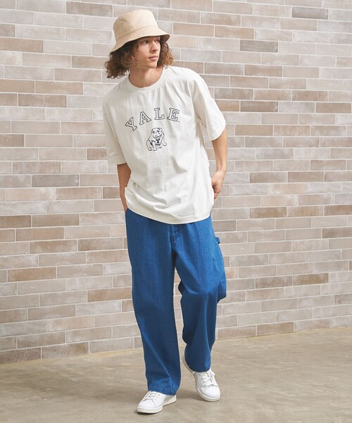 J.PRESS YORK STREET(ジェイプレスヨークストリート)の「【UNISEX】UNIVERSAL OVERALL × YORK STREET ペインターパンツ(デニムパンツ・メンズ・ブルー系1/ダルブルー系/アイボリー系/ネイビー系・SMALL/MEDIUM/LARGE)」の13枚目の写真