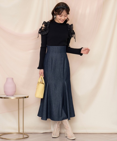ウィルセレクション　スカート ビッグリボンシアーフラワースカート（スカート
