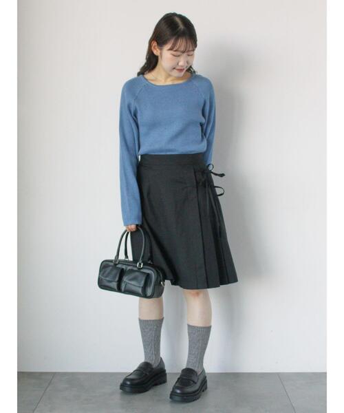 ehka sopo(エヘカソポ)の「◎クルーリブニット(ニット/セーター・レディース・キナリ/イエロー/ブルー/ブラック・F)」の18枚目の写真