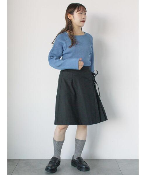 ehka sopo(エヘカソポ)の「◎クルーリブニット(ニット/セーター・レディース・キナリ/イエロー/ブルー/ブラック・F)」の19枚目の写真