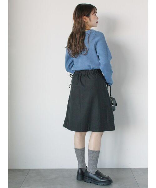 ehka sopo(エヘカソポ)の「◎クルーリブニット(ニット/セーター・レディース・キナリ/イエロー/ブルー/ブラック・F)」の20枚目の写真