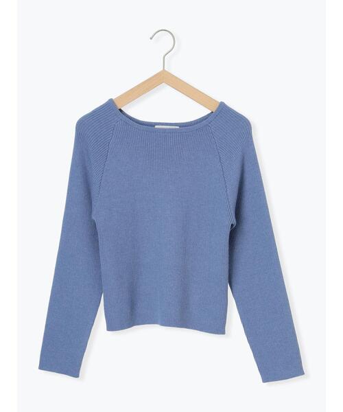 ehka sopo(エヘカソポ)の「◎クルーリブニット(ニット/セーター・レディース・キナリ/イエロー/ブルー/ブラック・F)」の7枚目の写真