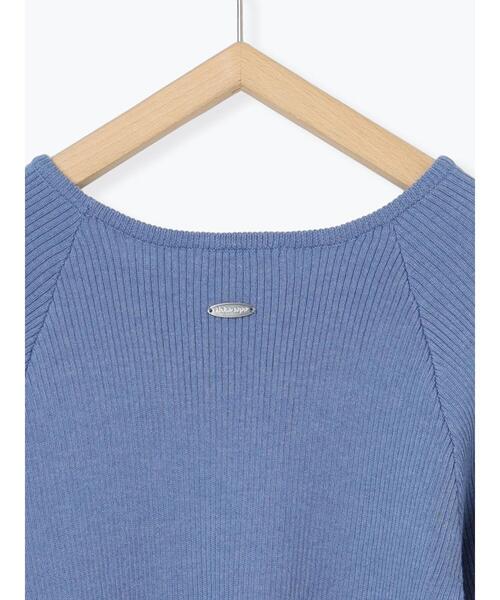 ehka sopo(エヘカソポ)の「◎クルーリブニット(ニット/セーター・レディース・キナリ/イエロー/ブルー/ブラック・F)」の12枚目の写真