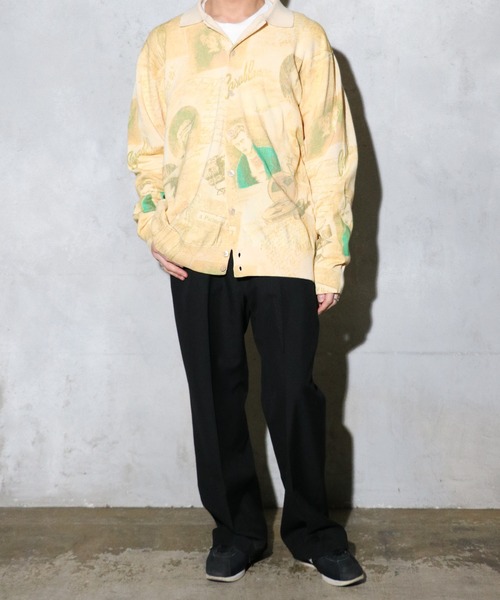 セール】TOWNCRAFT / タウンクラフト PRINTED POLO CARDIGAN
