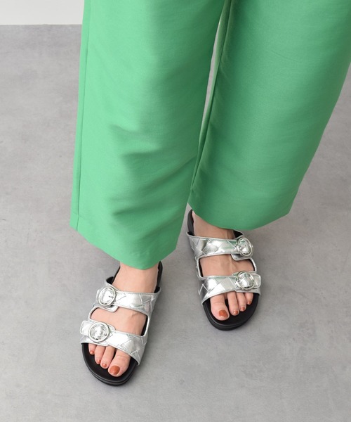inter-chaussures(インターショシュール)の「【INTER-CHAUSSURES】イントレチャートダブルベルトサンダル(I52104)(サンダル・レディース・ゴールド/シルバー/ブラック・37/38/36/39/35)」の8枚目の写真