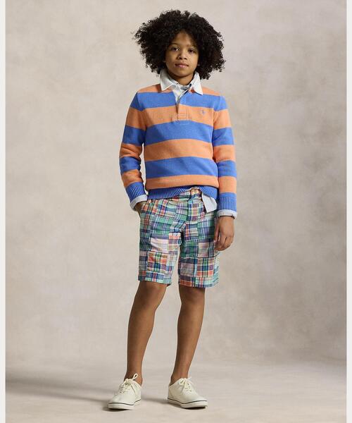Polo by Ralph Lauren マドラスチェック柄 ショートパンツ セール】パッチワーク コットン マドラス ショートパンツ