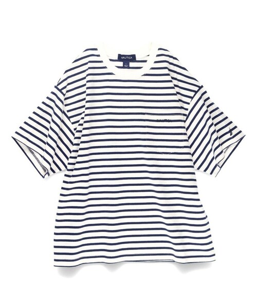 NAUTICA(ノーティカ)の「【NAUTICA/ノーティカ】ポケット付き半袖Tシャツ(Tシャツ/カットソー・キッズ・その他/オフホワイト/ブラック/グリーン・S/M/L/XL)」の7枚目の写真