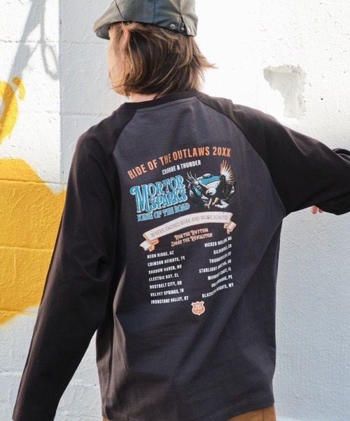 WEGO（ウィゴー）の「WEGO/リラックスフィットグラフィックラグランT（Tシャツ/カットソー・メンズ・ホワイト/ブラック・MEDIUM/LARGE）」の12枚目の写真