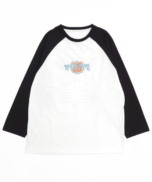 WEGO（ウィゴー）の「WEGO/リラックスフィットグラフィックラグランT（Tシャツ/カットソー・メンズ・ホワイト/ブラック・MEDIUM/LARGE）」の14枚目の写真