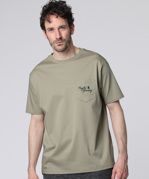 ポケットロゴ シルケットスムース Tシャツ