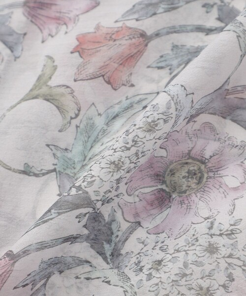 ブラウス シャツ 「婦人画報掲載」「BIBURY FLOWER」ドローイングカラーバイブリーフラワーブラウス レディース セール】【婦人画報掲載】【BIBURY FLOWER】ドローイングカラー