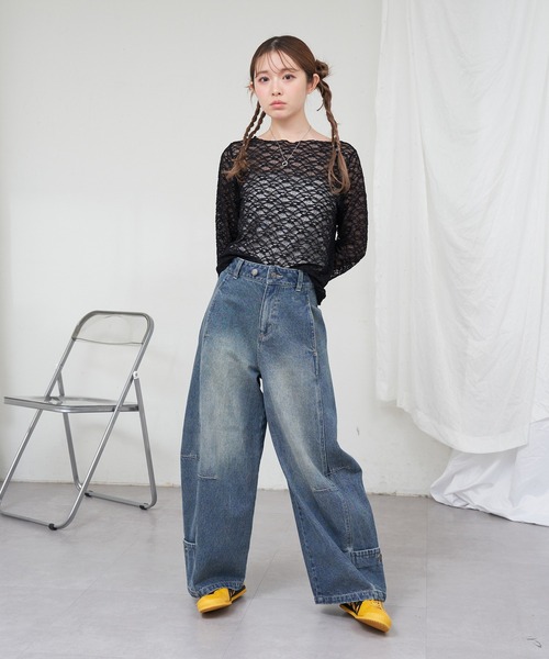 RAY CASSIN（レイカズン）の「【スカーフ付き】レーストップス インナーセット（Tシャツ/カットソー・レディース・ホワイト/ブラック/ベージュ・FREE）」の13枚目の写真