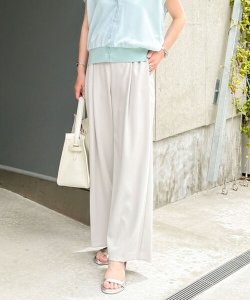 NOLLEY’S（ノーリーズ）の「《セットアップ対応》ウォッシャブルツイルイージーパンツ（その他パンツ・レディース・ブラック/ホワイト/ネイビー/チャコールグレー/グレイッシュベージュ・34/36/38/40）」の4枚目の写真