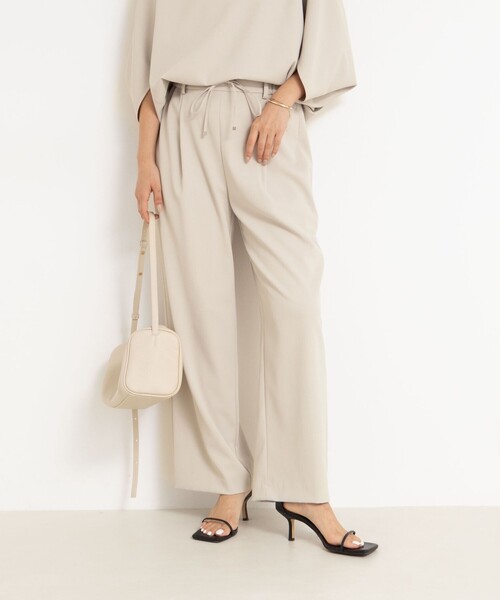 NOLLEY’S（ノーリーズ）の「《セットアップ対応》ウォッシャブルツイルイージーパンツ（その他パンツ・レディース・ブラック/ホワイト/ネイビー/チャコールグレー/グレイッシュベージュ・34/36/38/40）」の10枚目の写真