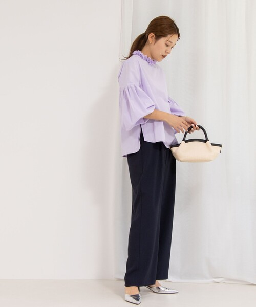 NOLLEY’S（ノーリーズ）の「《セットアップ対応》ウォッシャブルツイルイージーパンツ（その他パンツ・レディース・ブラック/ホワイト/ネイビー/チャコールグレー/グレイッシュベージュ・34/36/38/40）」の13枚目の写真