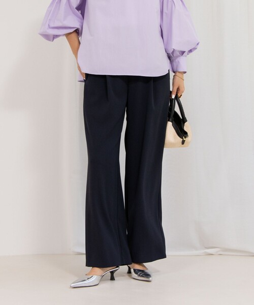 NOLLEY’S（ノーリーズ）の「《セットアップ対応》ウォッシャブルツイルイージーパンツ（その他パンツ・レディース・ブラック/ホワイト/ネイビー/チャコールグレー/グレイッシュベージュ・34/36/38/40）」の14枚目の写真