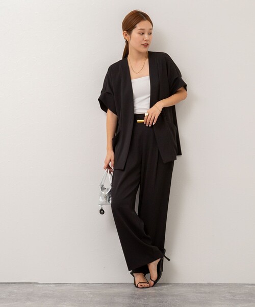 NOLLEY’S（ノーリーズ）の「《セットアップ対応》ウォッシャブルツイルイージーパンツ（その他パンツ・レディース・ブラック/ホワイト/ネイビー/チャコールグレー/グレイッシュベージュ・34/36/38/40）」の16枚目の写真