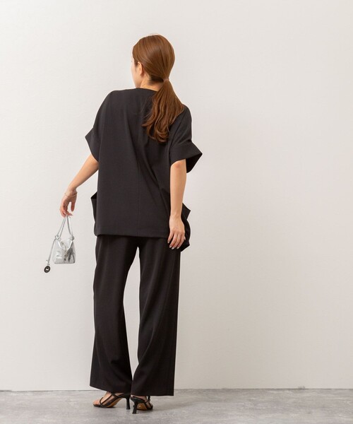 NOLLEY’S（ノーリーズ）の「《セットアップ対応》ウォッシャブルツイルイージーパンツ（その他パンツ・レディース・ブラック/ホワイト/ネイビー/チャコールグレー/グレイッシュベージュ・34/36/38/40）」の18枚目の写真