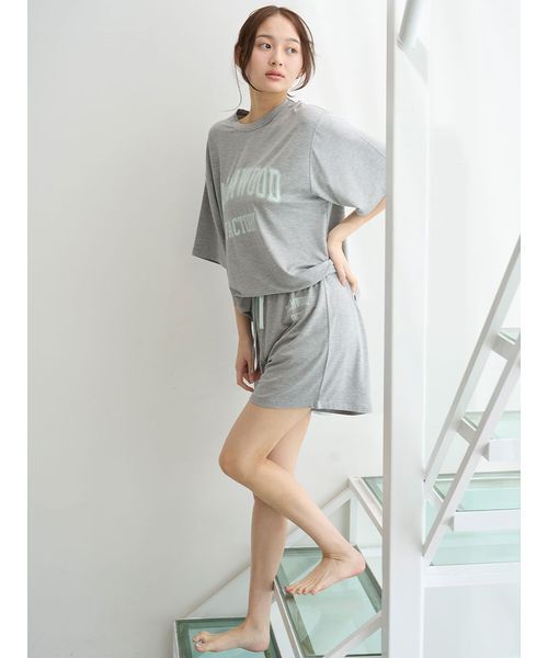 SNIDEL HOME ルームウェアセット セール】【接触冷感】オーバーサイズ カットセットアップ